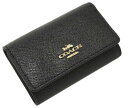 コーチ（COACH) コーチ F76741-IMBLK キーケース 5連キーケース キーリング付き クロスグレインレザー ブラック アウトレット COACH