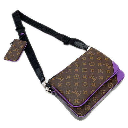 ショルダーバッグ LOUIS VUITTON ルイ・ヴィトン モノグラム・マカサー トリオ・メッセンジャー パープル M46266 新品