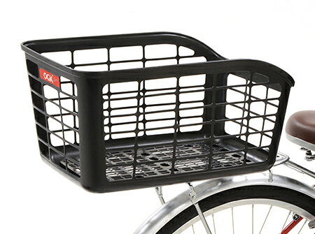 樂天商城 - OGK 自転車 カゴ バスケット 後ろカゴ 後ろバスケット リヤカゴ リヤバスケット ブラック こげ茶 軽量 約27L 全国発送 送料無料