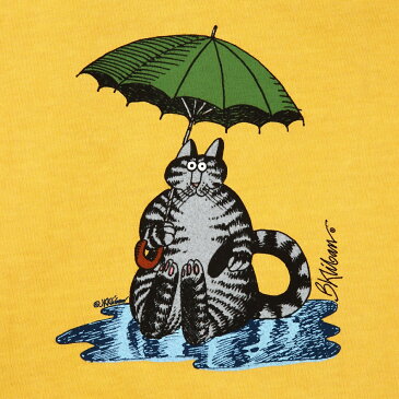 クリバンキャット Kliban cat レディース Tシャツ パイナップル染め アンブレラ