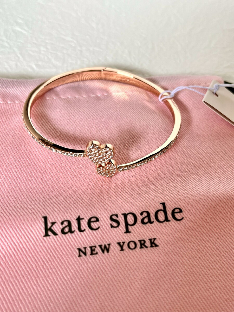 ケイトスペード kate spade バングル ブレスレット 腕輪 ローズゴールド ハート バングル