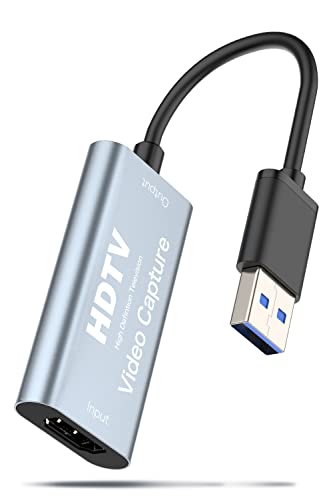 【2023新登場 l キャプチャーボード】 USB3.0 & HDMI 変換アダプタ HD画質録画 HD1080P/4Kパススルー機能 HDMI ビデオキャプチャー ゲーム録画/HDMIビデオ録画/ライブ配信用キャプチャー ボード 電源不要 小型軽量 低遅延 Switch/PS5/PS4/PS3/Xbox用サポート