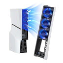 新型 PS5 Slim用 冷却ファン KIWIHOME PS5スリム用 冷却ファン 自動温度検出 風速調整可能 LEDライト USB 3.0付 低騒音 急速冷却...