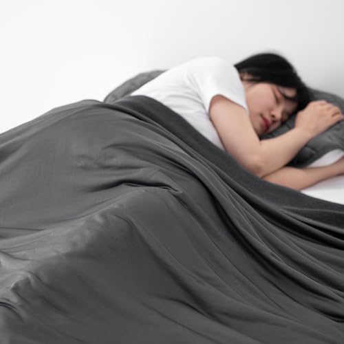 Atokazo 接触冷感 タオルケットひんやり ブランケット 冷感ケット 両面用 夏用 クールケット 丸洗いOK 肌掛け 涼感 Q-Max0.483 省エネ 節電対策 エアーケット クールケット れいかん冷感寝具 (ダークグレー、 シングル・140X19