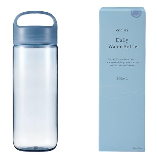 マーナ (marna) Daily ウォーターボトル 500ml (パッキンレス) グラスのような滑らかな口当たり (軽量/食洗機対応) 水筒 ドリンクボトル (日本製/洗いやすい) スプリングブルー K795Bのサムネイル
