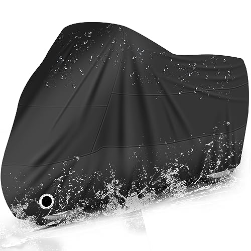 LIHAO バイクカバー 大型 防水 耐熱 紫外線防止 通気 盗難防止 携帯便利 収納バッグ付き スクーター カバー