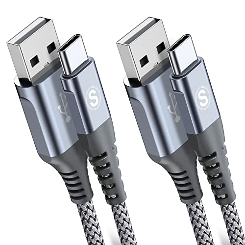 USB Type C ケーブル【2M/2本セット】Sweguard USB-C USB-A 3.1A USB C ケーブル【QC3.0対応 急速充電】 タイプc 充電ケーブルiPhone 15 Pro MAX、 iPad Pro、Samsung Ga