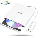【2024革新型・高速USB3.0対応】 CD DVDドライブ 外付け 静音 DVDプレーヤー 外付けDVDドライブ USB3.0&Type-C両接続 読取/書...