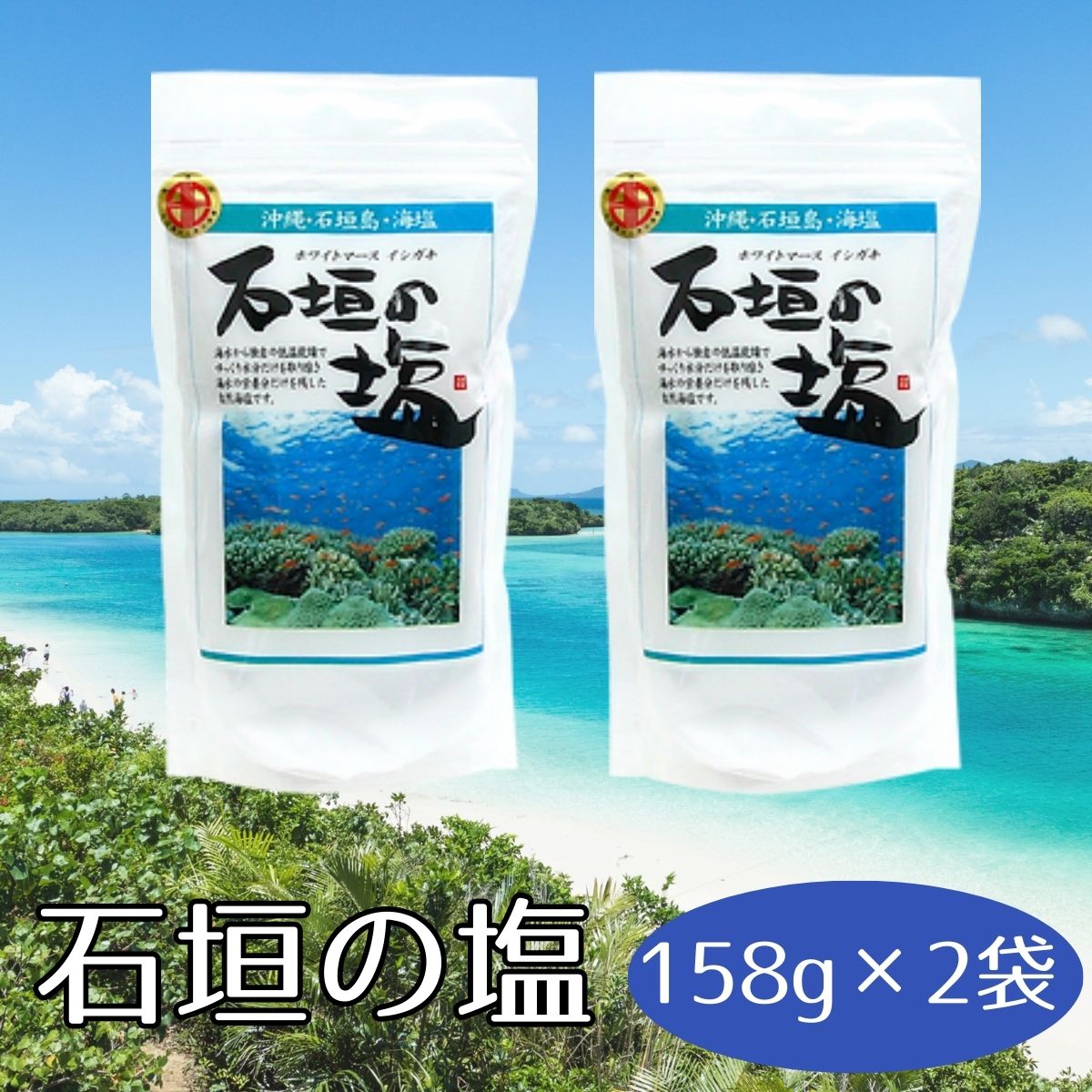  石垣の塩 158g 2袋 沖縄の塩 海塩 自然塩 天然塩