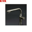 KM6101ZVECBN KVK流し台用シングルレバー式シャワー付混合水栓 寒冷地仕様 黒ニッケルめっき 送料無料()