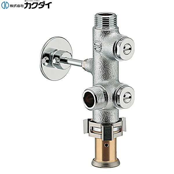 カクダイ [KAKUDAI] 784-563-13 D式キッチンヘッダー(クイックファスナー式) ●スピンドル操作で独立して吐水・止水 ●架橋ポリエチレン・ポリブテン管兼用(E種は除く) ●支持棒はフリーカットタイプ ●支持座はφ4.2ミリ穴2ヵ所固定 ●ビス(4×20ミリ)2本付き 材質: 青銅KAKUDAI 784 563 13