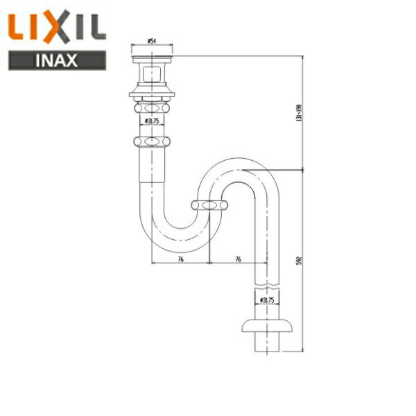 ポイント最大46倍5/9(木)20:00～5/16(木)1:59 LF-105SAL リクシル LIXIL/INAX 排水金具 呼び径32mm 床排水Sトラップ 送料無料()