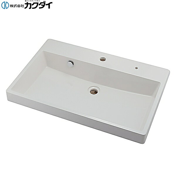カクダイ [KAKUDAI] 266-002CH 半埋洗面ボウル(ワイヤー操作) ●容量18L ●オーバーフロー付き 材質: ポリエステル系人工大理石製KAKUDAI 266 002CH