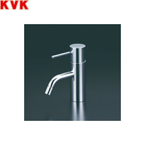 KVK洗面用シングル混合栓 KM7051 吐水口長さ：105mm 取付穴径：φ24〜25mm 一般地・寒冷地共用 逆止弁なし 銅管仕様 ※吐水口本体は左右に振れる仕様ではありません(固定式)KVK KM7051