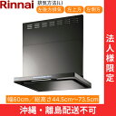OGR-REC-AP602LGM リンナイ RINNAI レンジフード オイルスマッシャー・スリム型 幅60cm 壁面取付タイプ グレーメタリック 排気左向きタ...