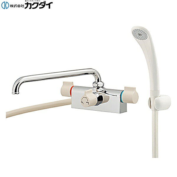 カクダイ [KAKUDAI] 152-221 2ハンドルシャワー混合栓(一時止水) ●取付芯々85ミリ ●取付穴径23~26ミリ・厚5~35ミリ ●切替部:104-017 ●上部 水側:104-015 湯側:104-016 ●シャワーホース接続部ネジG1/2KAKUDAI 152 221