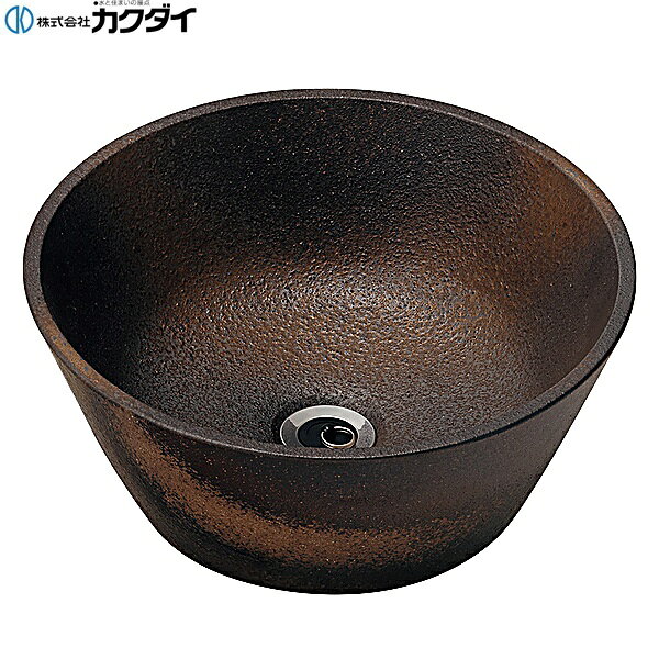 カクダイ [KAKUDAI] 270-005-G ガーデンパン ●排水金具付き(呼40・50VU管用) ●ゴム栓付き(くさりなし) 材質: 陶器(信楽焼)KAKUDAI 270 005 G