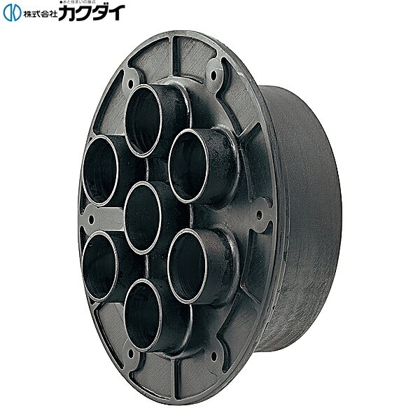 カクダイ [KAKUDAI] 416-930 給湯機配管貫通ソケット ●取付穴径160ミリ ●屋外の給湯機から屋内へ通す各配管をまとめて引込めます。 ●ビス穴径5.0ミリ ●配管を通したソケットの貫通穴はテープを巻きつけ、ソケットと壁面はシール材を注入して防水処理を行ってください。 ●配管を通さないソケットの貫通穴はキャップでふさいでください。 材質: AESKAKUDAI 416 930