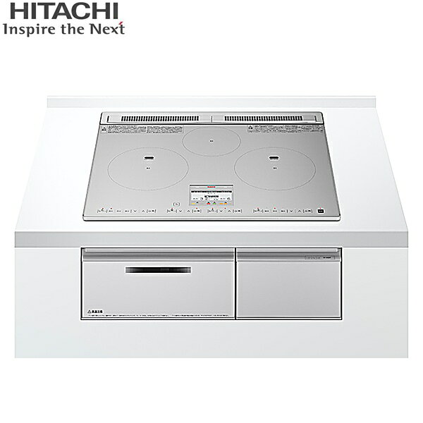 日立 [HITACHI] ビルトインIHクッキングヒーター HT-N9STF(S) N9Tシリーズ 設置タイプ: ビルトイン3口IH ヒーター: 3口IH 鉄・ステンレス対応 トッププレート幅: 60cm カラー: シルバー 電源: 単相200V 50/60Hz 総消費電力: 5.8kW 外形寸法: 600×546×232mm 主な機能: 旨美焼き、ラク旨グリル、レンジフードファン連動、音声ガイド 付属品: ラク旨グリル（波皿）HITACHI HT N9STF S