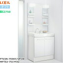 FTV2N-755SY/VP1W+MFTX2-751YFJU リクシル LIXIL/INAX オフト 洗面化粧台セット3 セット間口750mm ホワイト 送料無...