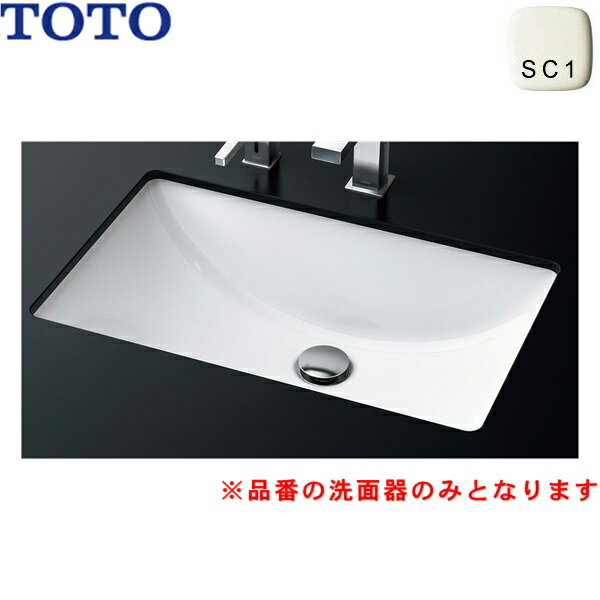 TOTOカウンター式洗面器［アンダーカウンター式］ L502#SC1 洗面器のみ サイズ：590x380mm 深さ：160mm 実容量：11,0L ※オーバーフロー穴は手前側にありますTOTO L502 SC1