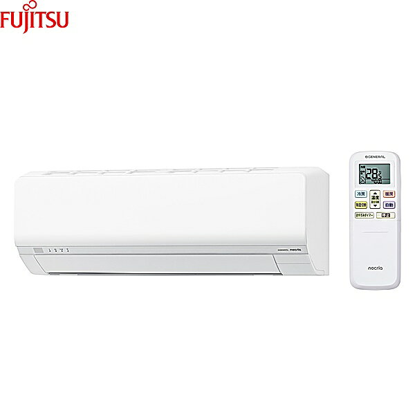 富士通ゼネラル [FUJITSU] ルームエアコン AS-L406T2W 「ノクリア」Lシリーズ 2026年モデル 室内機 AS-L406T2W 室外機 AO-L406T2 リモコン 適用畳数: おもに14畳用 電源: 単相200V 50/60Hz 冷房能力: 4kW 室内機寸法: 高さ298mm 幅799mm 奥行305mm 室外機寸法: 高さ632mm 幅799mm 奥行290mmFUJITSU AS L406T2W