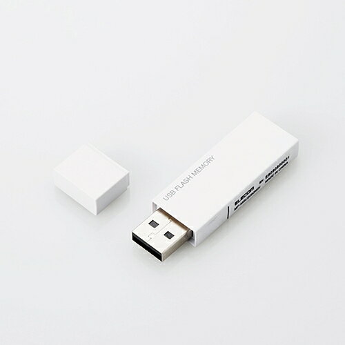 エレコム MF-MSU2B32GWH キャップ式USBメモリ ホワイト 32GB