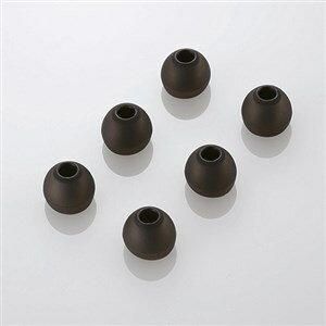 エレコム EHP-CAP20MBK スペアイヤーキャップ ブラック Mサイズ 6個入