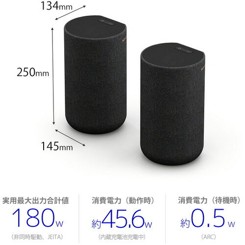 【キャンペーン対象】ソニー SA-RS5 C リアスピーカー ブラック SARS5 C