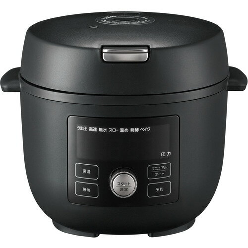 【推奨品】タイガー魔法瓶 COK-A220 電気圧力鍋 TIGER COOKPOT 1.4L マットブラック COKA220のサムネイル