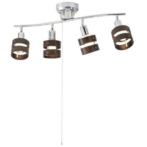 オーム電機 LT-YN40BW 4灯シーリングライト ウッドリング