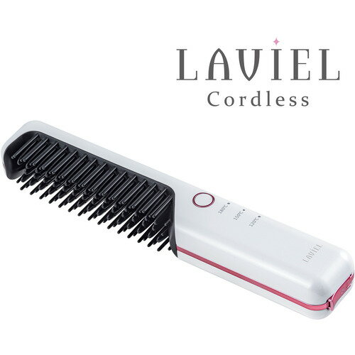 LAVIEL LV-CL-BI Cordless ブラシアイロン LVCLBI発売日：2021年11月11日●いつでもどこでもヘアセット！充電式なので、いつでもどこでもヘアセットができます。モバイルバッテリー充電対応。●3段階温度調節（120℃・150℃・180℃)●ヘアアイロンデビューの方にも安心なブラシ型。とかすだけでナチュラルストレートヘアに。●電源ロック機能●持ち歩き用の収納袋付。&nbsp;【仕様】本体サイズ：約225×38×30mm質量：約207g電源：DC5V 2A（USB充電)温度調節：3段階（120℃・150℃・180℃)充電時間：約2時間半連続使用時間：約23分電池容量：4000mAh（リチウム電池)付属品：ACアダプタ、USBコード、収納袋