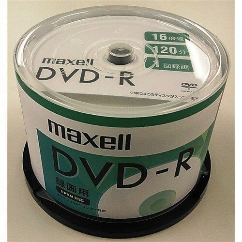 マクセル（株） DRD120SIPW50SP 録画用DVD-R ホワイトディスク 50枚入り マクセル 発売日：2018年8月20日●録画用DVD-R 50枚入り1回録画用16倍速●ホワイトディスクインクジェットプリンター対応●デジタル放送（CPRM）録画にも対応CPRM録画対応【仕様】倍速：1〜16倍速カラー：ホワイトディスク入数：50枚録画・再生時間：120分（標準モード）