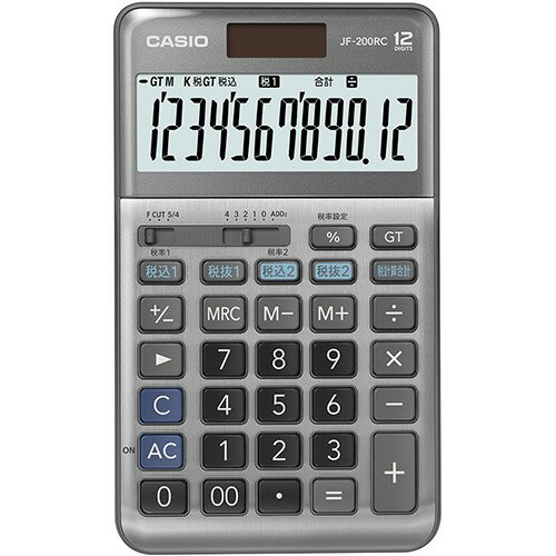 カシオ JF-200RC-N W税率電卓 12桁 カシオ JF-200RC-N W税率電卓 12桁
