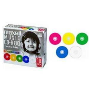 マクセル CDRA80MIXS1P10S 音楽用CD-R 80分 10枚パック マクセル CDRA80MIXS1P10S 音楽用CD-R 80分 10枚パック