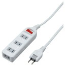 ヤザワ Y02S413WH 耐トラシャッター集中スイッチ付 4個口 3m