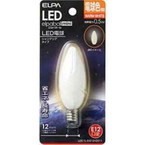 ELPA LDC1L-G-E12-G311 LED電球 「エルパボールミニ」(シャンデリア形／電球色相當(dāng)?口金E12)