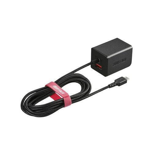 バッファロー BSMPA2401BC2TBK 2.4A出力 AC-USB急速充電器 microUSB急速ケーブル一体型タイプ 1.8m ブラック バッファロー BSMPA2401BC2TBK 2.4A出力 AC-USB急速充電器 microUSB急速ケーブル一体型タイプ 1.8m ブラック