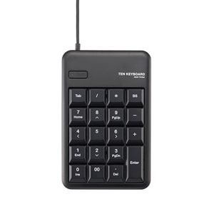 エレコム TK-TCM012BK 2ポートUSB2.0ハブ付USBテンキーボード(ブラック) エレコム TK-TCM012BK 2ポートUSB2.0ハブ付USBテンキーボード(ブラック)