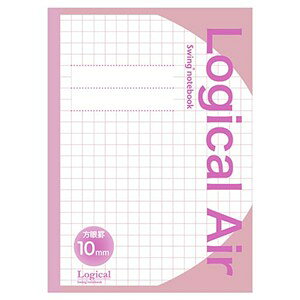 ナカバヤシ HB5-H101-P ロジカルエアー(軽量ノート)B5 方眼10ミリ ピンク