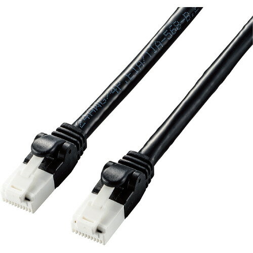 エレコム LD-GPAT／BK20 LANケーブル CAT6A 爪折れ防止 2.0m ブラック