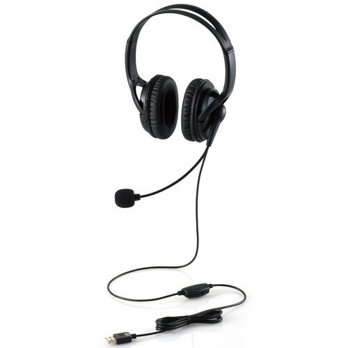 エレコム HS-HP02SUBK 両耳大型USB有線ヘッドセット HSHP02SUBK エレコム HS-HP02SUBK 両耳大型USB有線ヘッドセット HSHP02SUBK