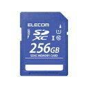 ADAM Elements MF-DSD256GU11R SDXCメモリカード(UHS-I 対応) 256GB●高速インターフェース規格であるUHS-I/UHSスピードクラスの「Class1」、および読み書き時の最低速度を保証するSDスピードクラスの「class10」に対応したSDカードです。●読み出し最大70MB/sの高速データ転送を実現するSDメモリカードです。●UHS-I非対応機器で使用する場合は、SDスピードクラスの「class10」に対応します。対応機器で使用することで本来の性能を発揮します。●1年間の保証期間内で1回限り、無償でデータ復旧サービスを利用可能です。●デジタル一眼やデジタルビデオカメラでの使用に最適です。●CPRM技術を採用した著作権保護機能を搭載しています。ADAM Elements MF-DSD256GU11R SDXCメモリカード(UHS-I 対応) 256GBメモリ規格:SDXC、Class10、UHS-Iインターフェイス:SD最大転送速度:読み出し：70MB/s最低保証速度:10MB/s外形寸法:幅24.0mm×高さ32.0mm×奥行2.1mm重量:約2.0g