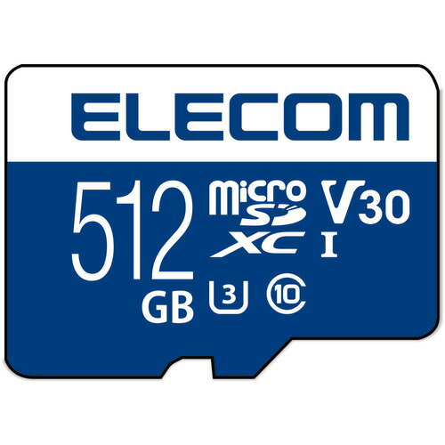 エレコム MF-MS512GU13V3R MicroSDXCカード ビデオスピードクラス対応 UHS-I U3 80MB s 512GB エレコム MF-MS512GU13V3R MicroSDXCカード ビデオスピードクラス対応 UHS-I U3 80MB s 512GB