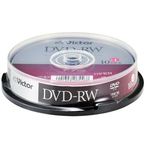 Victor DHW47YP11SJ5 パソコン用 4倍速 DVD-RW 11枚パック 4.7GB Victor DHW47YP11SJ5 パソコン用 4倍速 DVD-RW 11枚パック 4.7GB