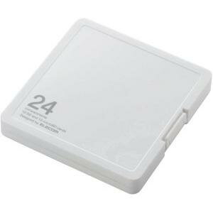 エレコム CMC-SDCPP24WH SD／microSDカードケース プラスチックタイプ ( SD：12枚 ／ microSD：12枚収納可能 ) ホワイト