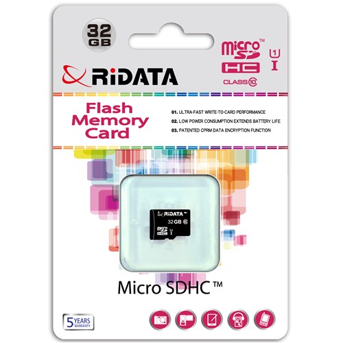 RiDATA WRI-MSH032GC10U1 microSDカード 32GB ブラック