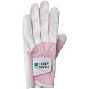 朝日ゴルフ AS TDGL-2170L レディースグローブ TURFDESIGN ホワイト×ピンク AS TDGL2170L