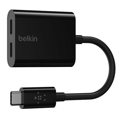 Belkin ベルキン F7U081btBLK CONNECT USB-C オーディオ+充電アダプタ ブラック Belkin ベルキン F7U081btBLK CONNECT USB-C オーディオ+充電アダプタ ブラック