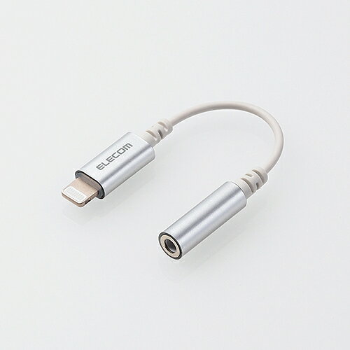 エレコム MPA-L35DS01SV Lightning-φ3.5mmステレオミニジャック変換ケーブル シルバー エレコム MPA-L35DS01SV Lightning-φ3.5mmステレオミニジャック変換ケーブル シルバー